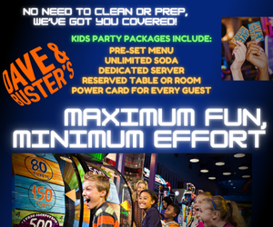 Dave and Busters Fun Center Parties